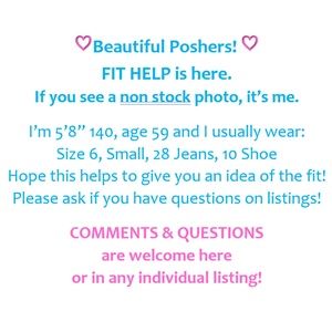 Fit Guide, Comments and Questions!